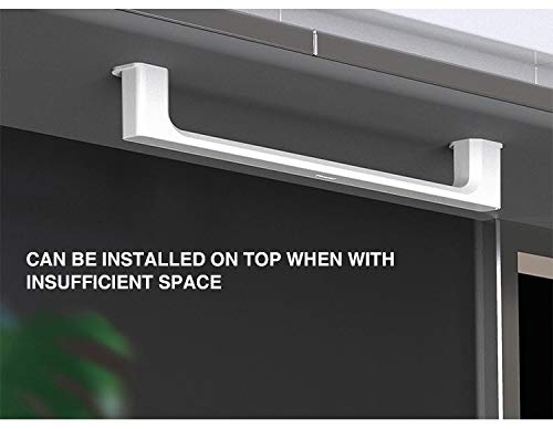 XEREBIAN No Drill Plastic Self Adhesive Wall Mount Paper Towel Holder - Strong Adhesive for Kitchen, Bathroom, Toilet, Under Cabinet, Garage, Laundry, Pantry - Easy Installation Space Saving Organizer for Home & Office Use