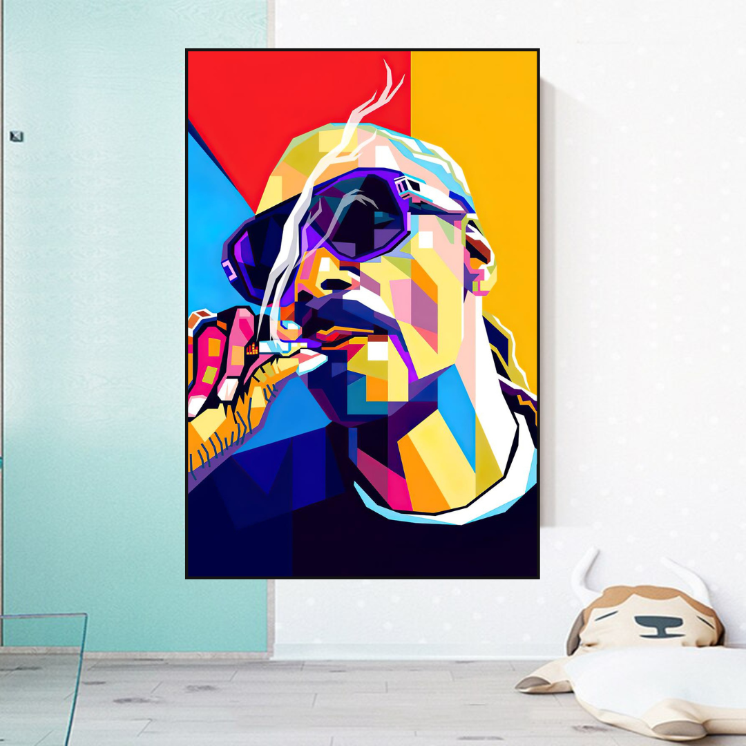 Snoop Dogg Hip Hop Canvas Wall Art - Famous Rapper Music Poster for Home & Office Decor - Perfect for Living Room, Bedroom, Man Cave & Studio Wall Decor