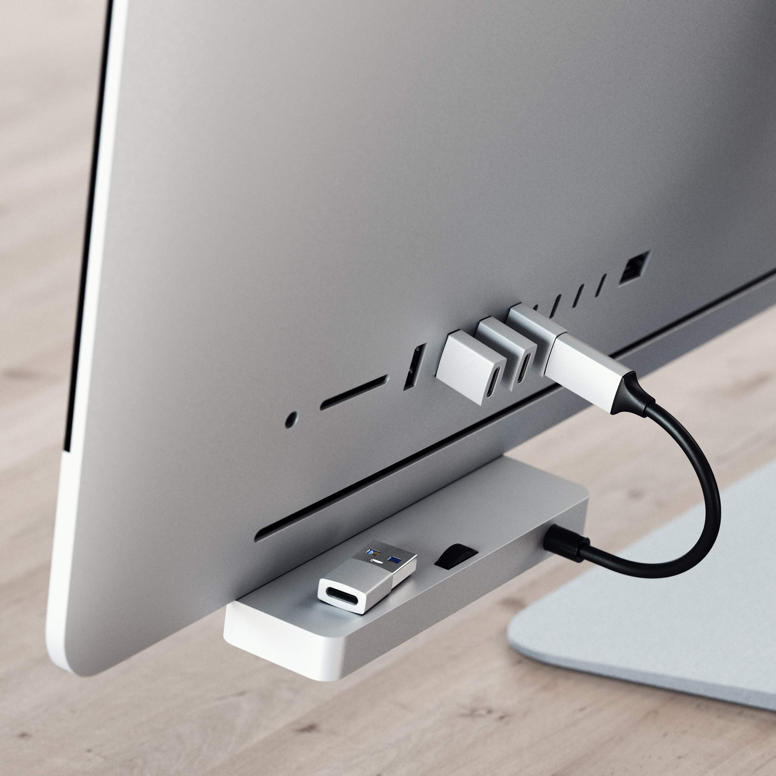 Satechi USB-A to USB-C Adapter Converter - Type A Male to Type C Female - Compatible with MacBook Pro, iMac, Windows Laptops, PC, Computers - Silver | Perfect for Charging, Data Transfer & Connecting Peripherals