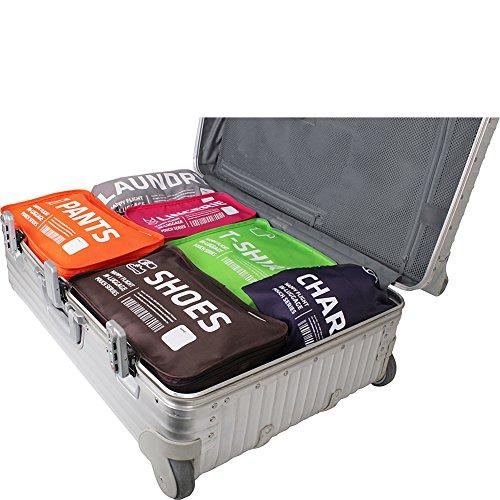 Alife Design Luggage Packing Cubes Organizers Set B (Multi Colors) - 6-Piece Travel Organizer for Suitcases, Carry-On Bags & Backpacks - Perfect for Business Trips, Vacations & Weekend Getaways