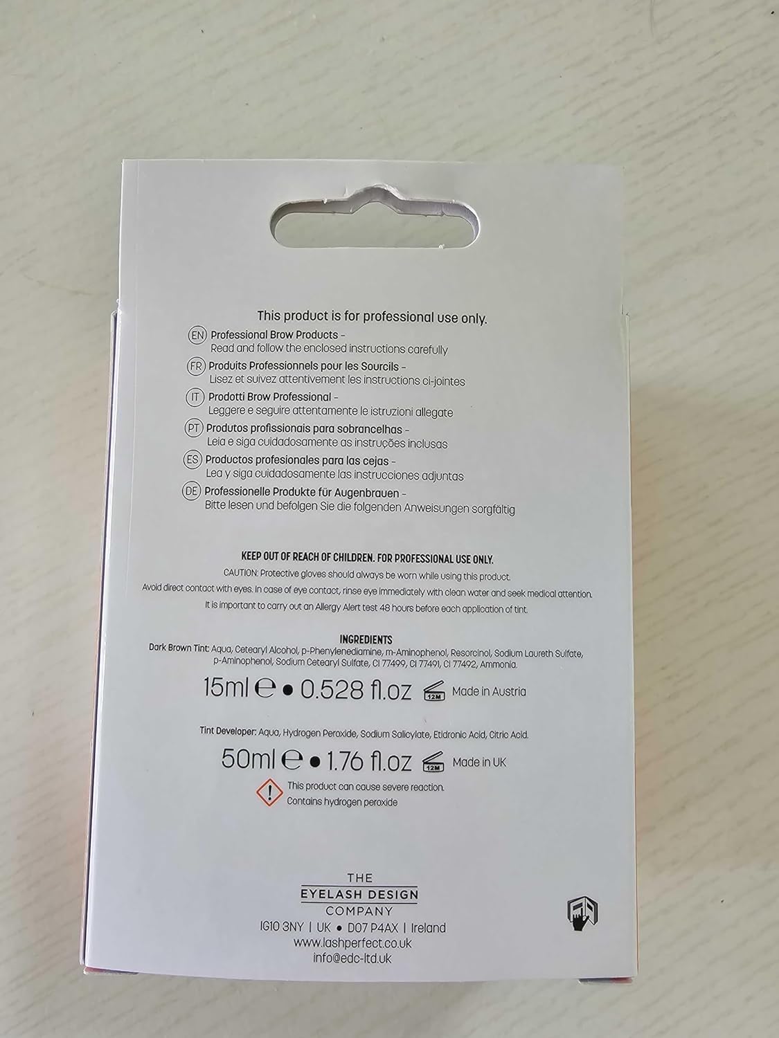 Professional Eyebrow Tinting Kit - Dark Brown Eyebrow Dye with Developer, Mixing Dish & Tools - 15ml Tint + 50ml Developer, Dual-End Brush, Mascara Wand - DIY Salon-Quality Brows at Home for Perfect Eyebrow Shaping & Enhancement