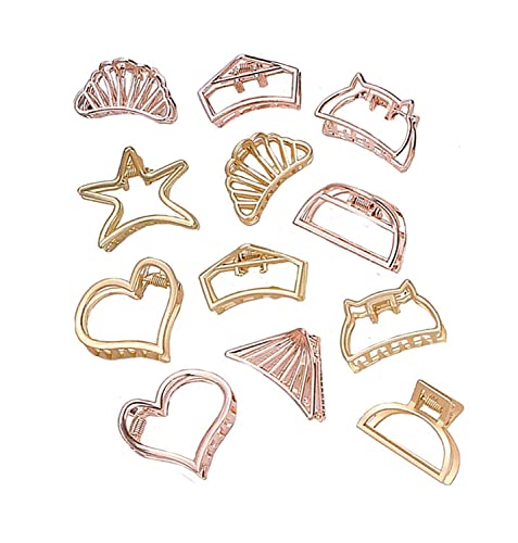 BUSAWARE Small Metal Butterfly Hair Clips for Women - Multi Color Hair Accessories (Pack of 3) | Perfect for Parties, Weddings & Everyday Styling