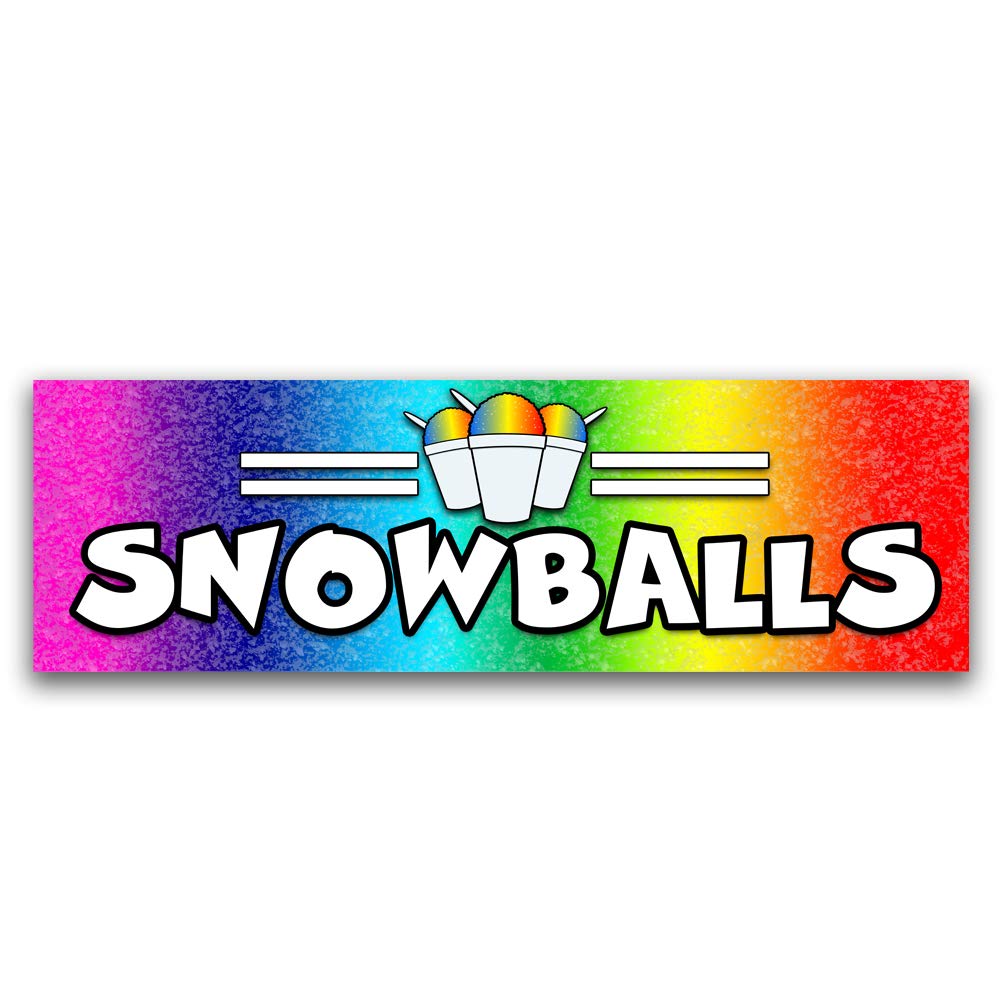 8ft x 2.5ft Snowballs Vinyl Banner - Durable Outdoor/Indoor Sign for Winter Decorations, Christmas Parties & Seasonal Events