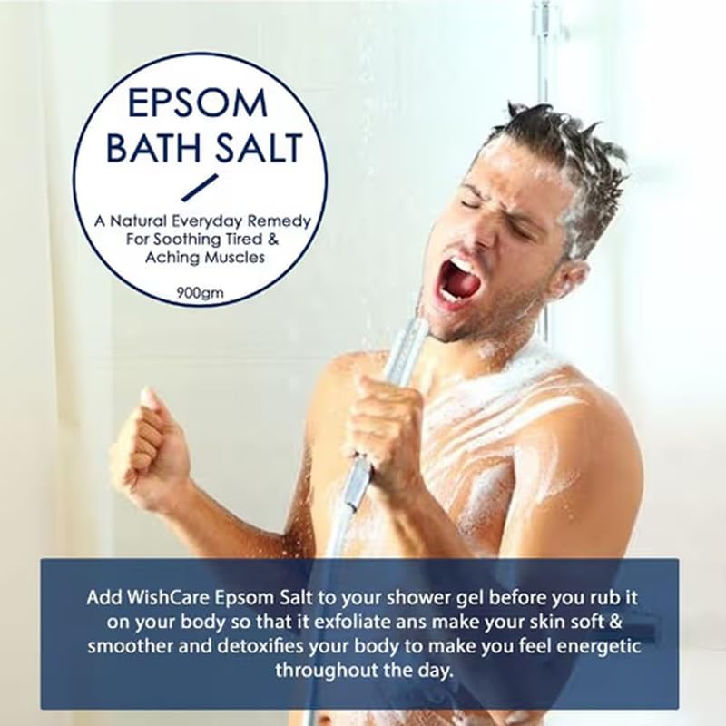 Epsom Salt for Pain Relief - Magnesium Sulfate Bath Crystals for Muscle Relaxation, Foot Soak & Stress Relief (1kg) | Perfect for Post-Workout Recovery, Spa Day & Relaxing Baths