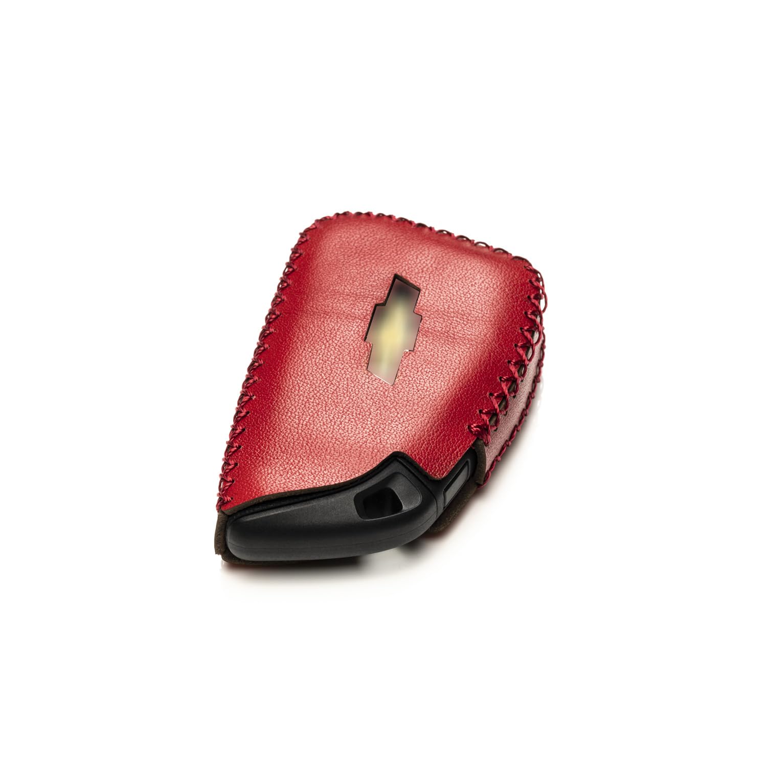 Genuine Leather Smart Key Fob Case with Leather Key Strap - Compatible with Chevrolet Suburban 2025, Tahoe 2025, Silverado 2025 (6-Button, Red) | Premium Protection & Style for Your Car Keys | Perfect for Daily Use, Travel & Gift Giving
