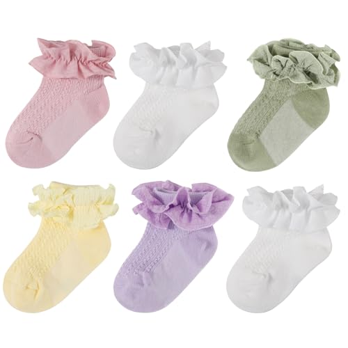 6 Pairs: Pink, Purple, White, Green, Yellow, White