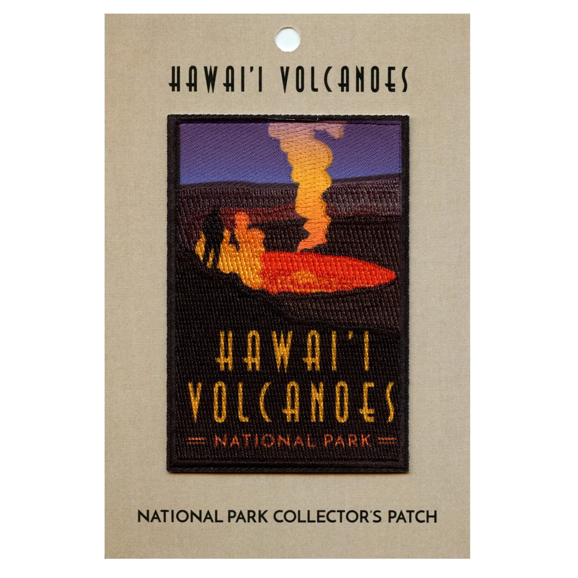 Hawaii Volcanoes National Park Embroidered Iron-On Patch - Island Summit Travel Souvenir for Jackets, Backpacks & Hats | Perfect for Hikers & Adventure Enthusiasts