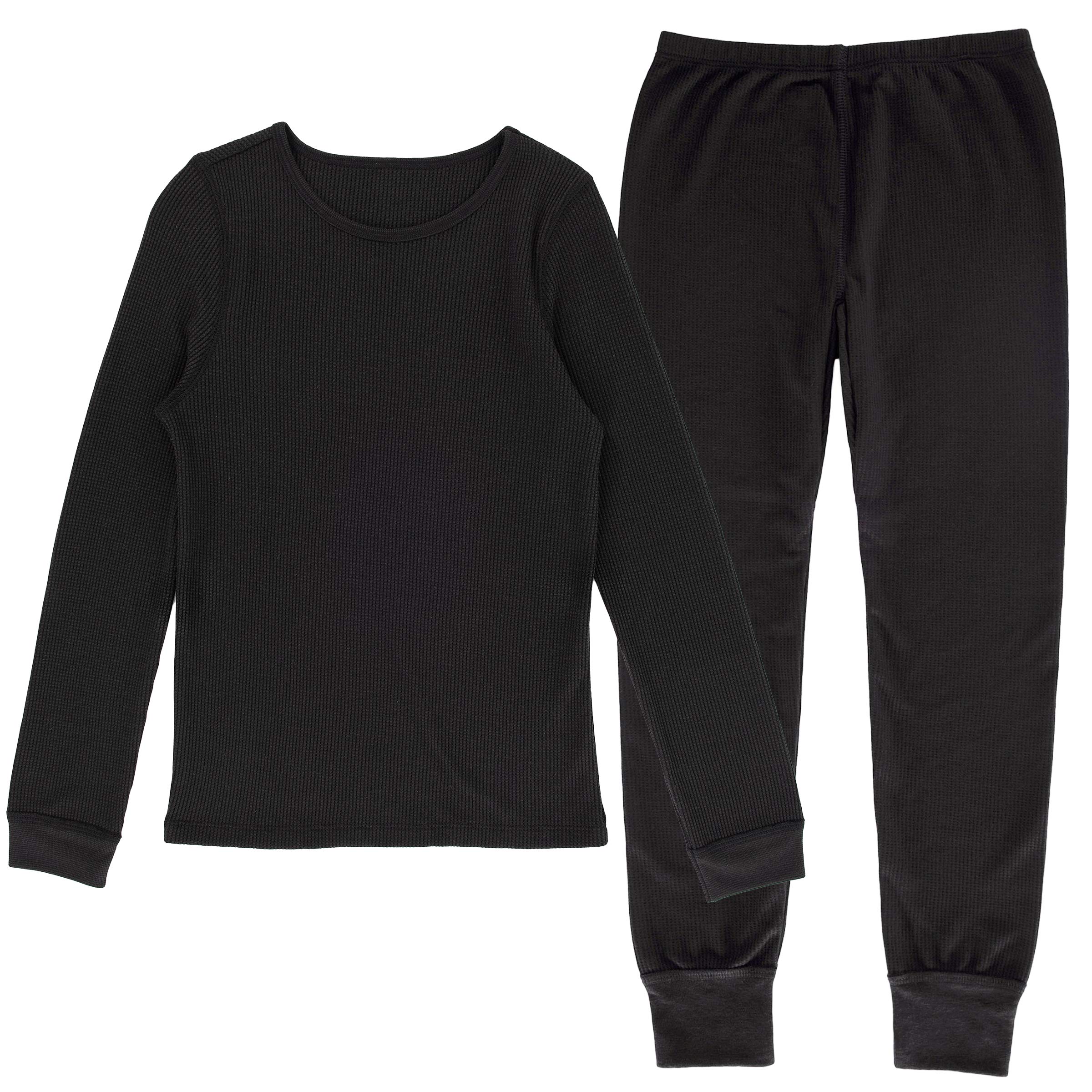 Fruit of the Loom Girls' Premium Thermal Waffle Underwear Set - Soft Cotton Long Underwear for Winter, Cold Weather & Layering | Warm Base Layer for Kids, Toddlers & Teens | Perfect for School, Outdoor Activities & Sleepwear