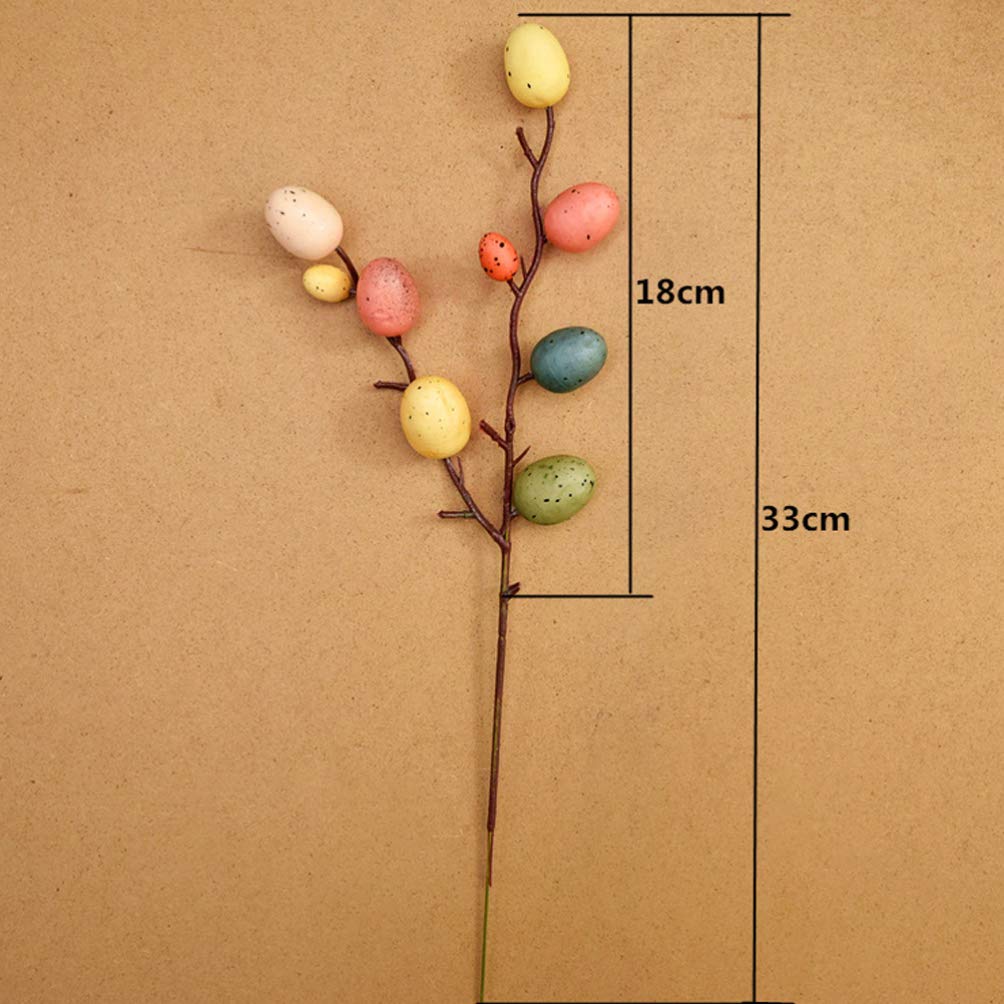Holibanna 3-Piece Easter Egg Tree Branches - Floral Arrangement Decor with Hand-Painted Foam Eggs for Spring Party, Home & Living Room - Perfect for Easter Decorations, Table Centerpieces, and Seasonal Home Styling