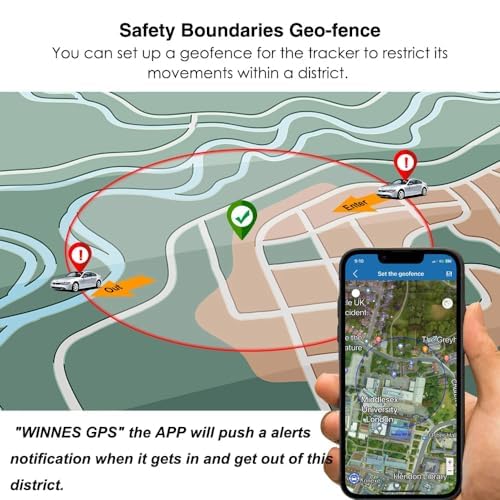 Winnes GPS Tracker TK905B - 10,000mAh Magnetic Car Tracker with 5M Accuracy | Real-Time Location Tracking via SMS & App | Long Battery Life for Vehicles, Fleet & Personal Use | Hidden Tracking Device for Cars, Trucks & Assets