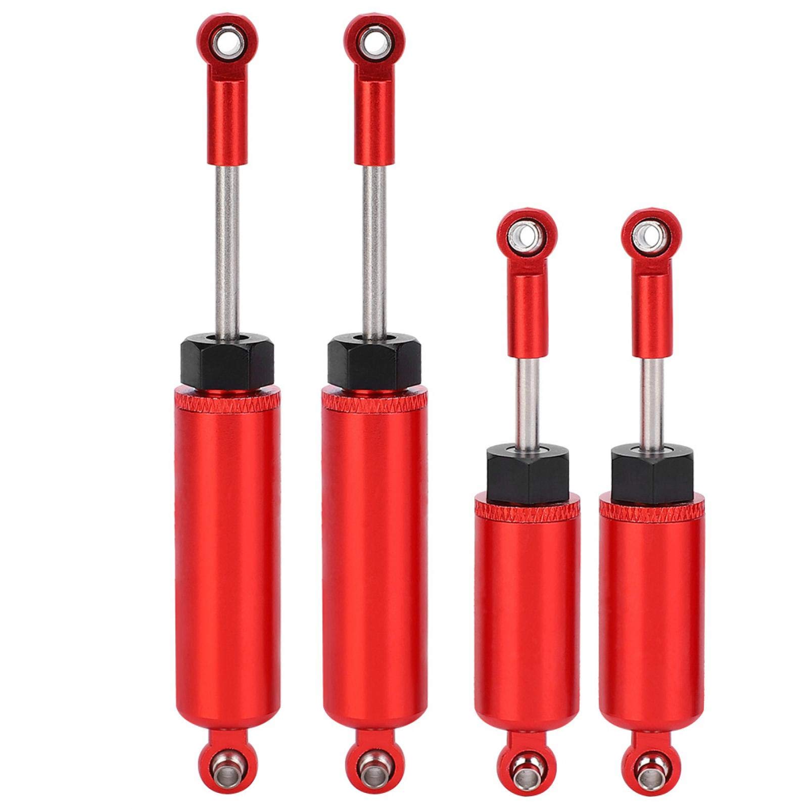Red Aluminum Alloy Shock Struts Damper for FY-01/02/03/04/05 Wltoys 12428 12423 - High-Performance Front Suspension Upgrade for RC Off-Road Bashing & Crawling