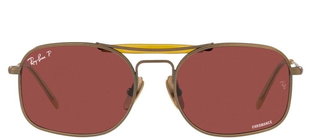 Ray-Ban RB8062 Titanium Square Sunglasses for Men & Women - Lightweight Polarized UV Protection - Perfect for Driving, Beach & Outdoor Activities
