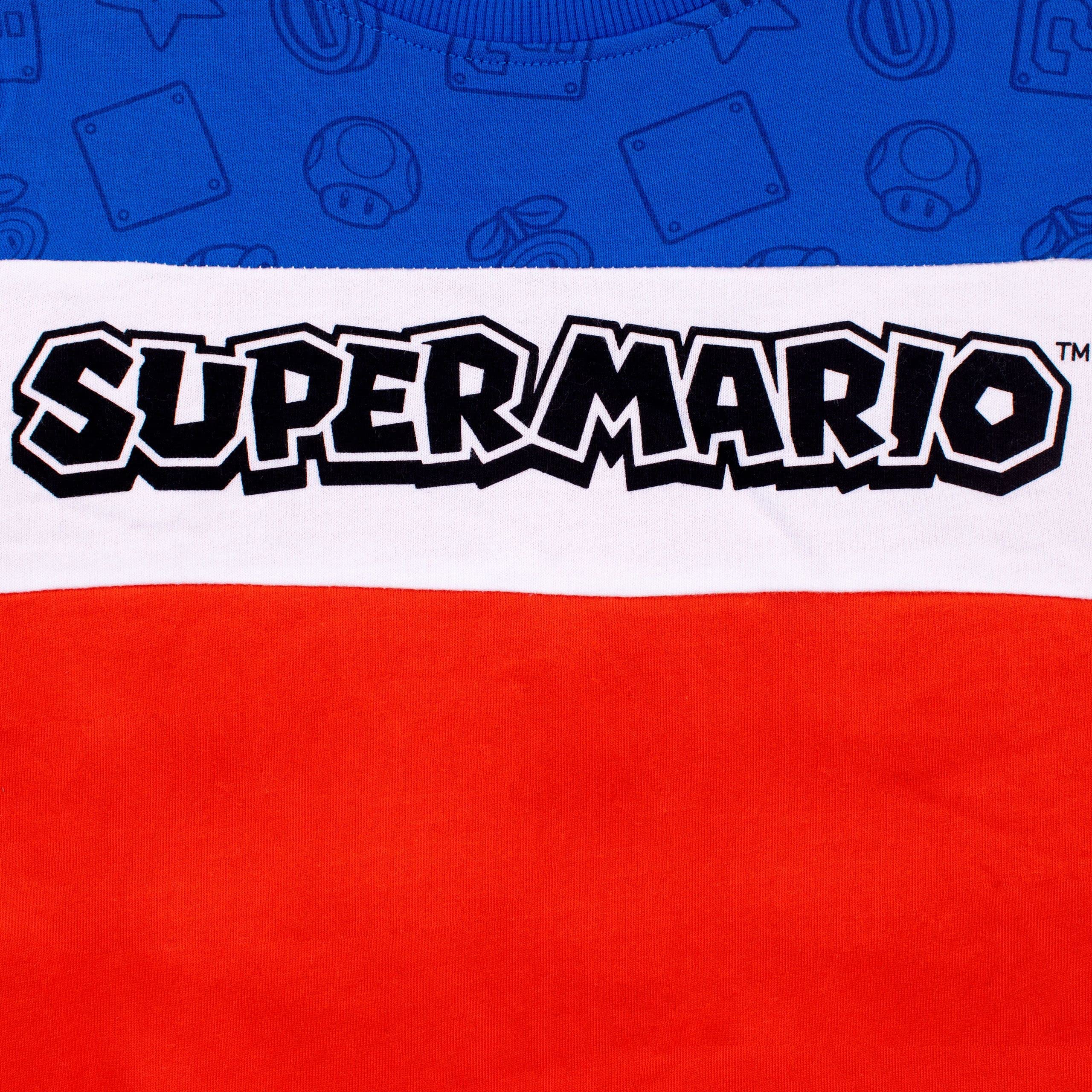 Super Mario Boys Gaming Sweatshirt & Joggers 2-Piece Outfit Set - Kids Video Game Character Costume & Lounge Wear (Multicolor, Size 5) - Perfect for Birthday Gifts, Cosplay & Casual Gaming Outfits