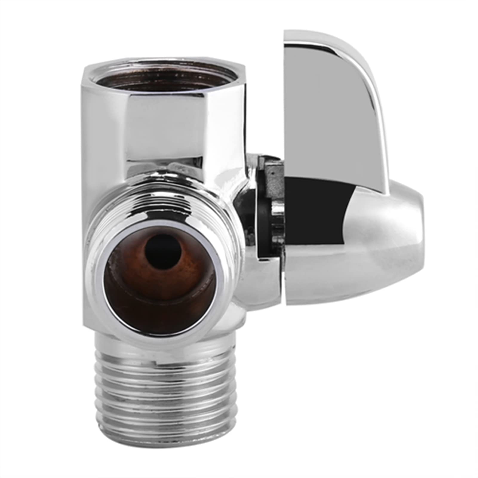 3-Way Brass Chrome Shower Diverter Valve - G1/2 T-Shaped Adapter for Rainfall Showerhead & Hose Set - 2 Way Splitter for Multiple Shower Configurations - Perfect for Bathroom Renovation & Spa-Like Experience