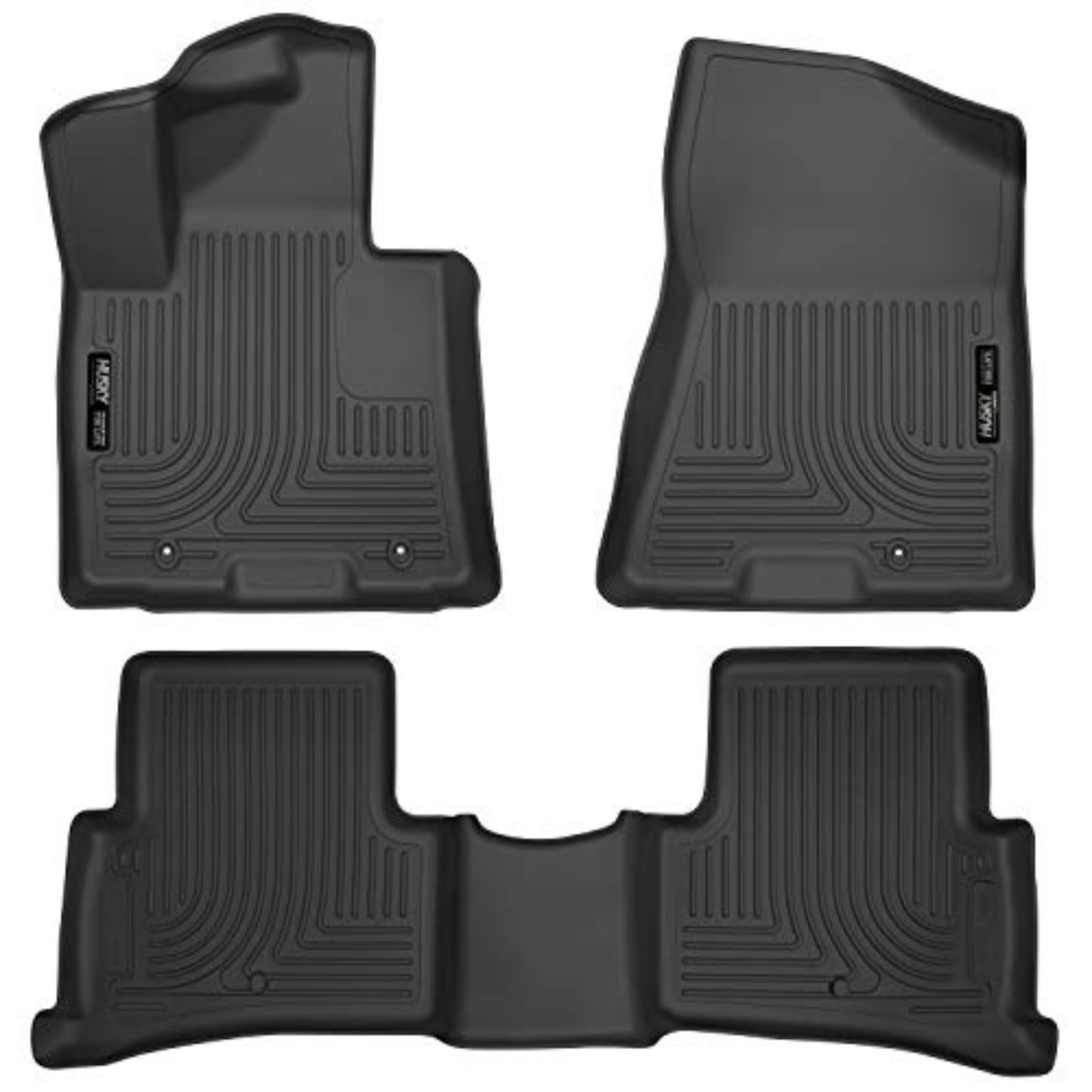 Husky Liners Weatherbeater Floor Mats for 2019-2021 Hyundai Tucson & 2017-2022 Kia Sportage | 3-Piece Set (Front & 2nd Row) | All-Weather Protection | Durable Black Car Mats | Perfect for Off-Road, Winter & Everyday Driving