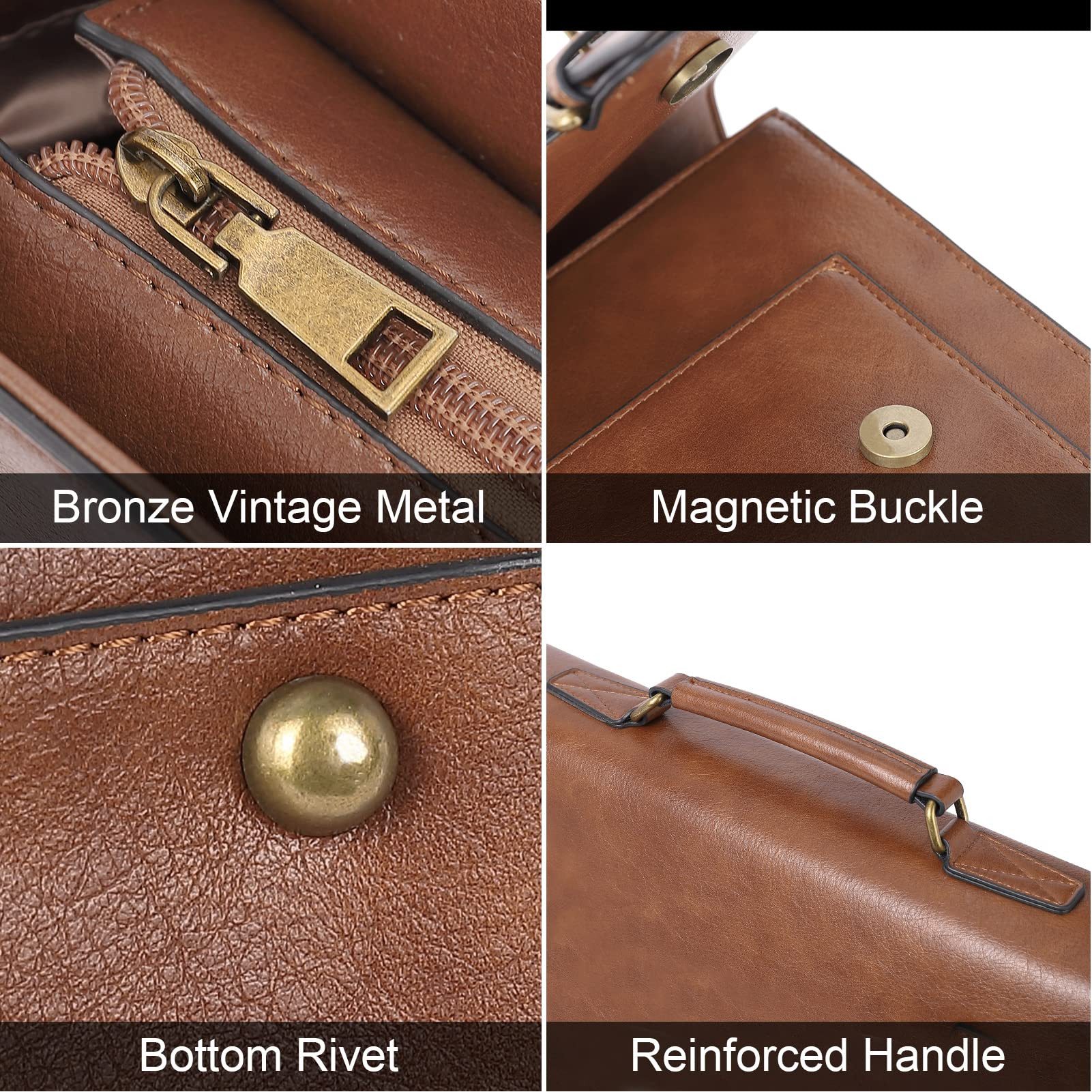 CLUCI Women's Leather Laptop Briefcase - 15.6 Inch Professional Business Tote Bag for Work, Office & Travel | Stylish Computer Bag for Businesswomen & Professionals