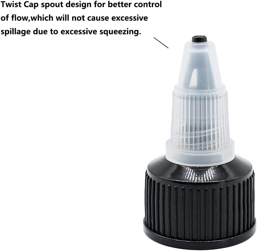 SHIELD PLUS 30ml Empty Tattoo Ink Bottles (2 Pack) - 1oz Clear Plastic Twist Cap Containers for Tattoo Pigment Storage - Perfect for Professional Artists & DIY Tattoo Enthusiasts - Ideal for Ink Mixing, Travel & Studio Organization