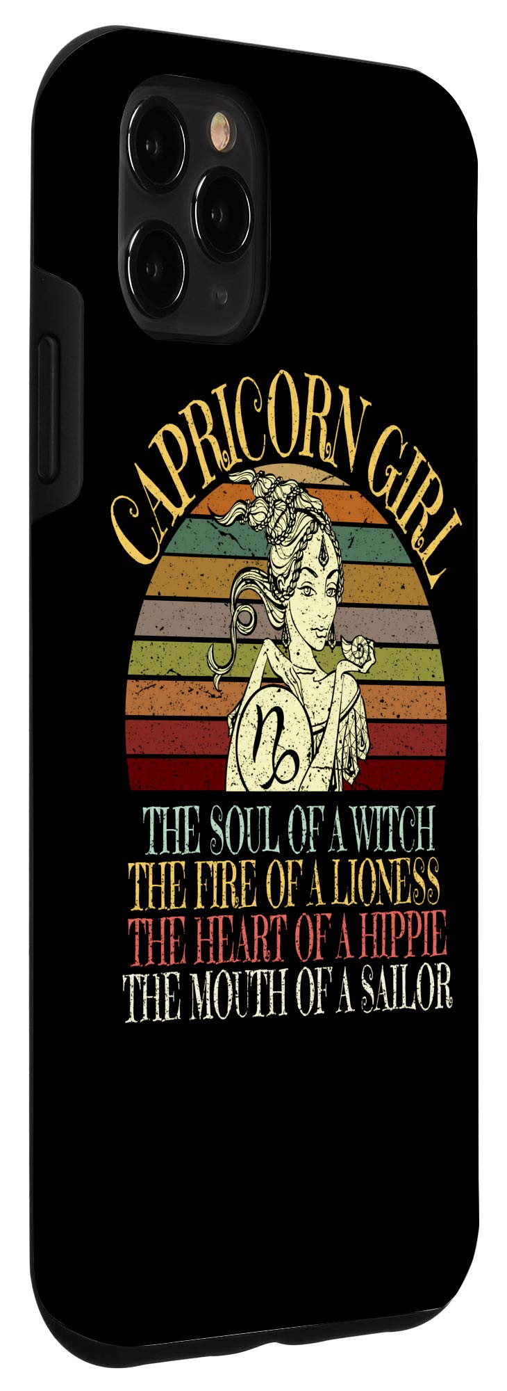 iPhone 11 Pro Max Case - Zodiac Capricorn Horoscope Design for Women | December & January Birthday Gift | Perfect for Daily Use, Work & Travel Protection