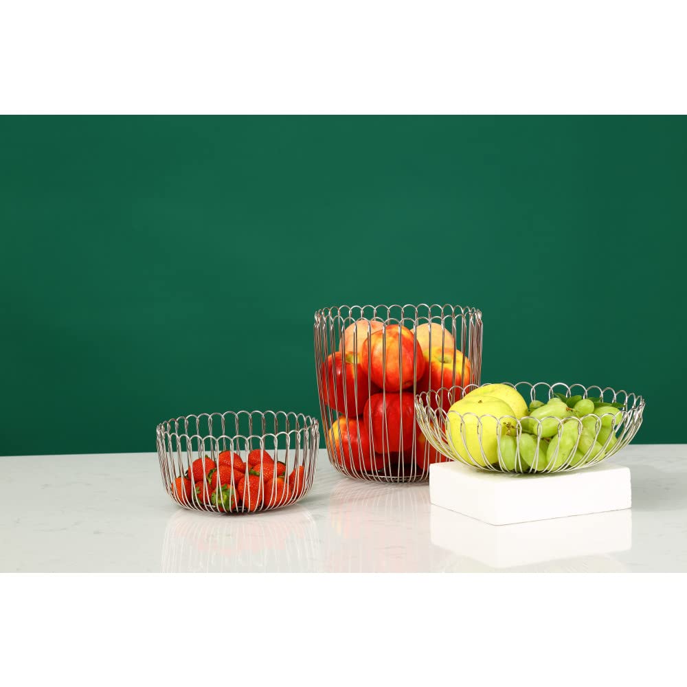YBM Home Fruit Basket Bowl - Stylish Kitchen Counter & Pantry Storage Organizer for Fresh Fruits, Vegetables, and Snacks | Perfect for Dining Table, Office, or Gift