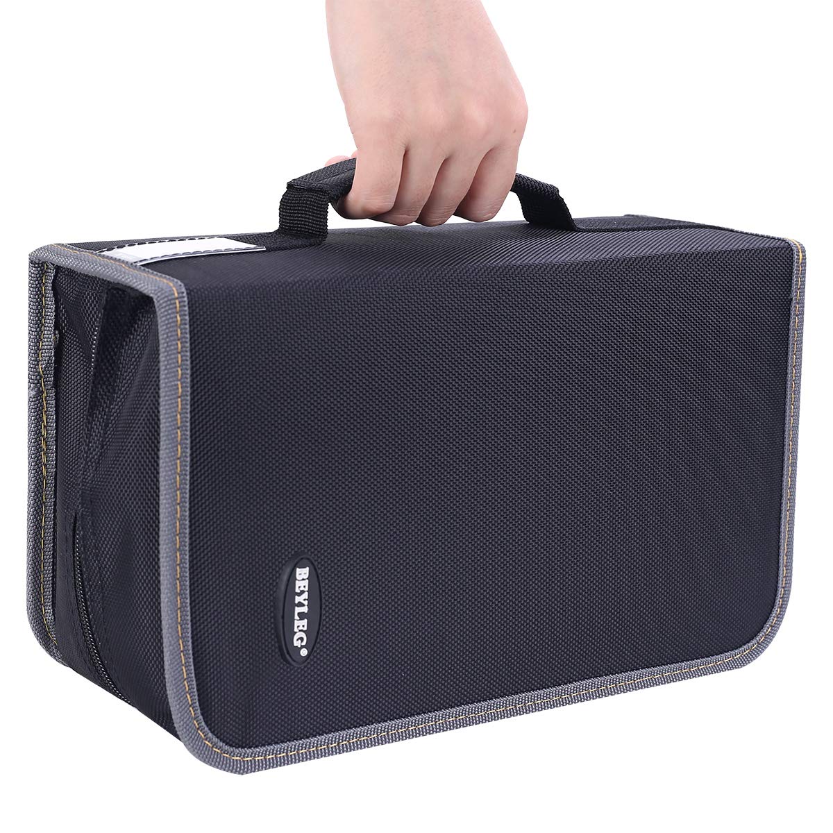 128 Capacity CD DVD Blu-ray Storage Case - Organizer Wallet for Discs, VCDs & Media - Compact & Durable Black Holder (Perfect for Home, Office & Travel Use)