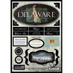 Deluxe Custom Scrapbook Stickers - Premium Cardstock State of Delaware Travel Souvenirs for DIY Scrapbooking, Journaling & Memory Keeping