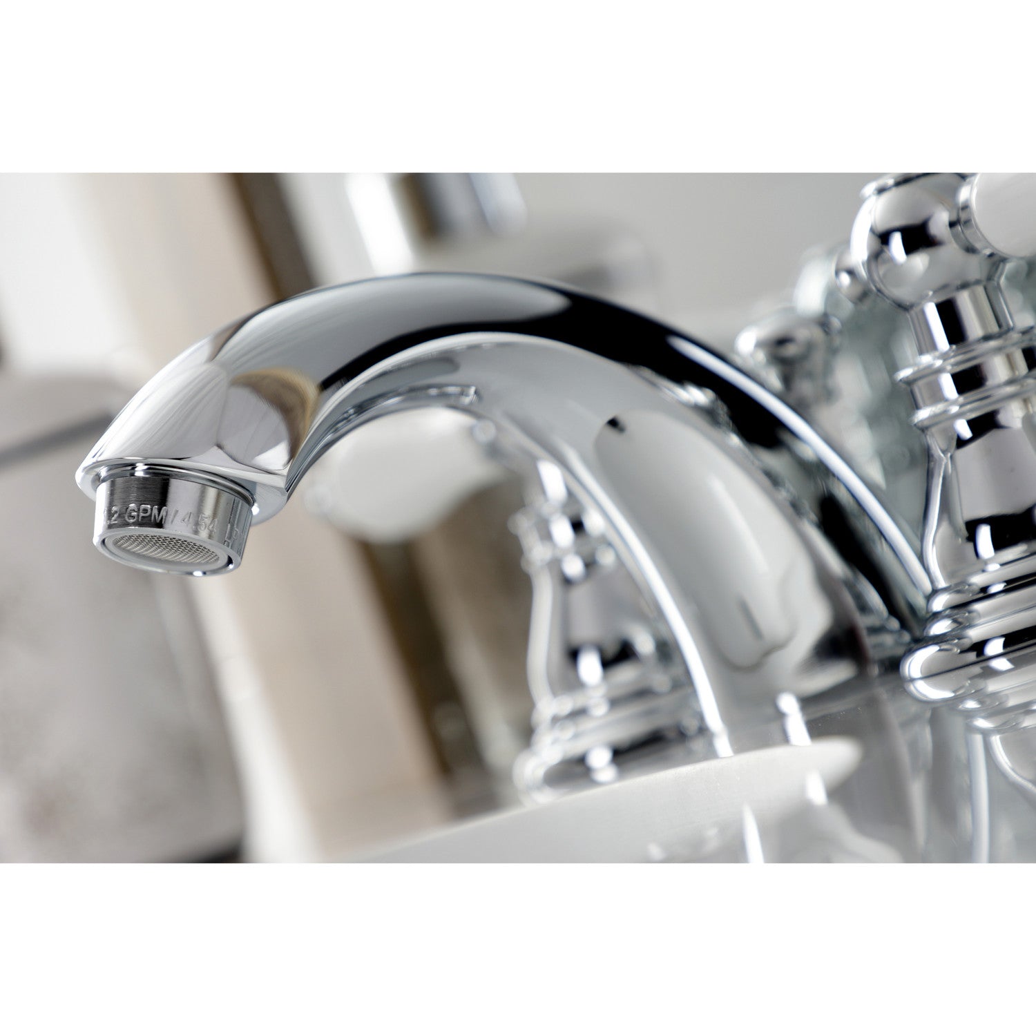 American Patriot KB951APL 3-Hole Mini Widespread Bathroom Faucet - Two Handle Deck Mount with Pop-Up Drain - Polished Chrome - Perfect for Small Bathroom Sinks and Vanities