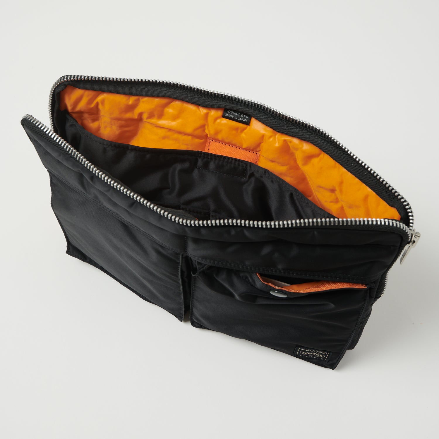 Porter Yoshida & Co. Tanker Document Case - Premium Leather Organizer for Business, Travel & Office Use - Black