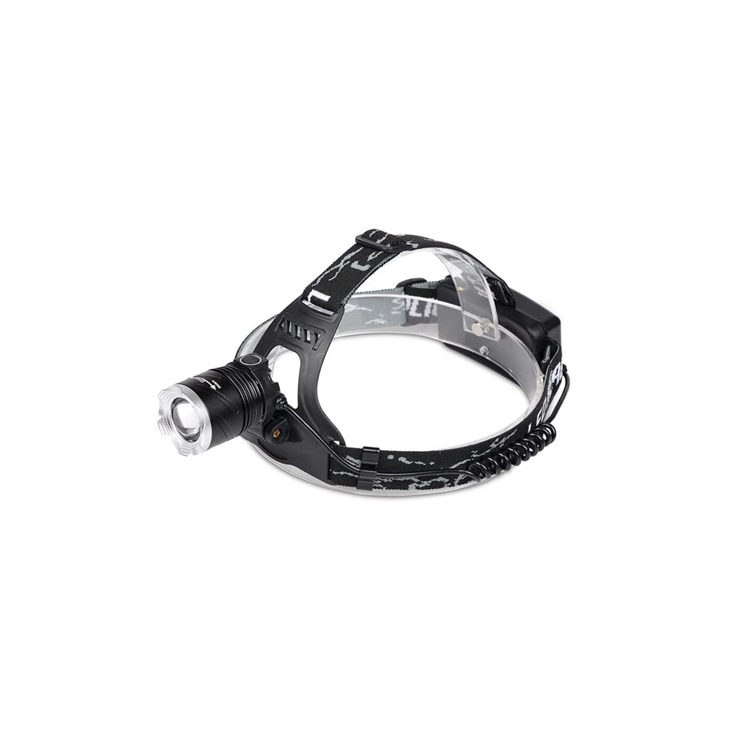 TONPOP Rechargeable LED Headlamp - 1000 Lumen Bright Light, Waterproof Headlight for Fishing, Camping, Hiking & Outdoor Activities (Black) - Perfect for Night Fishing, Running, and Emergency Use