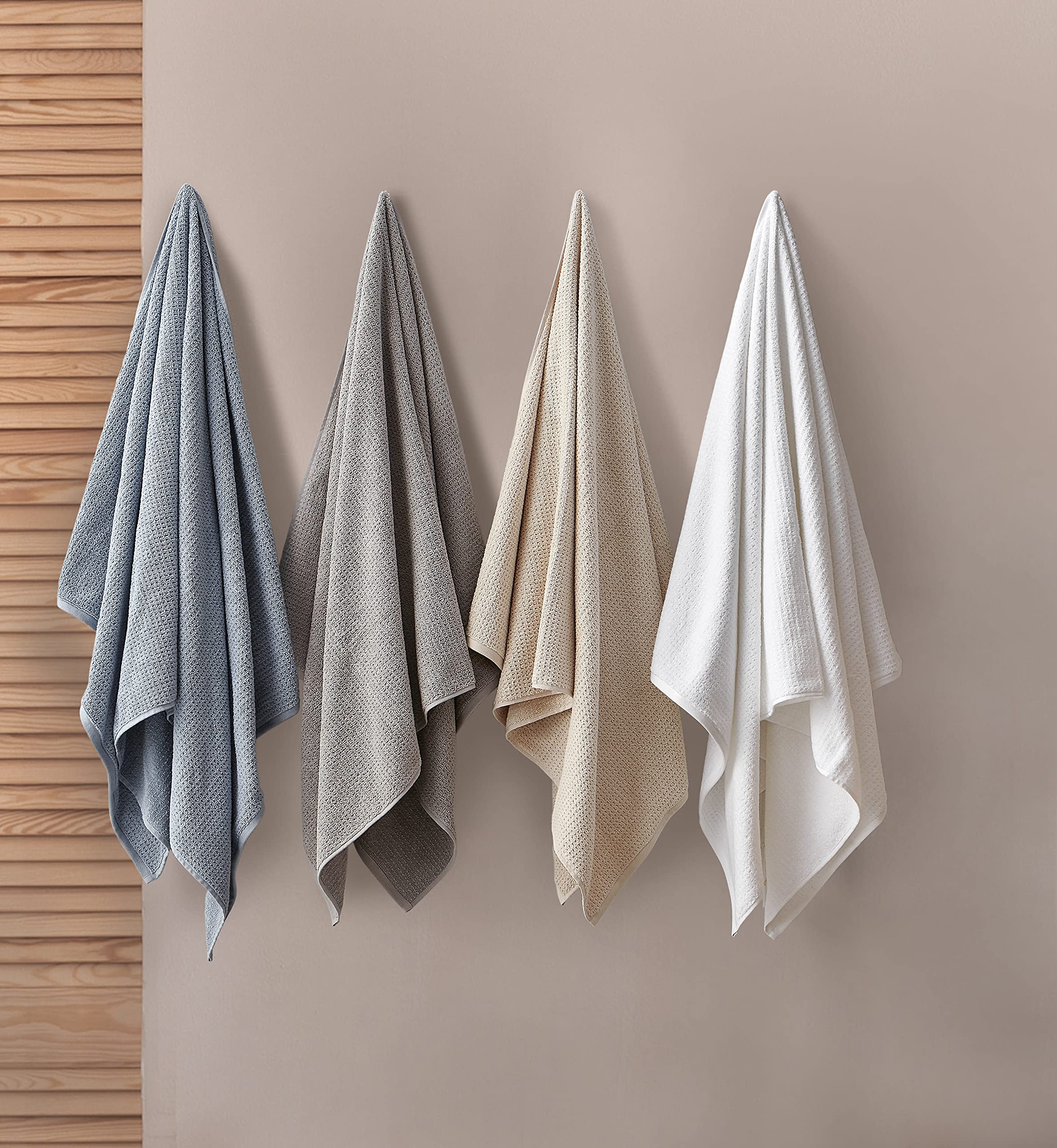 Nautica Luxury Bath Towels Set - 8-Piece Ultra Absorbent & Quick Dry Towels, Oeko-Tex Certified for Softness & Safety, Modern Bathroom Essentials (Oasis Beige) - Perfect for Spa, Hotel, and Home Use
