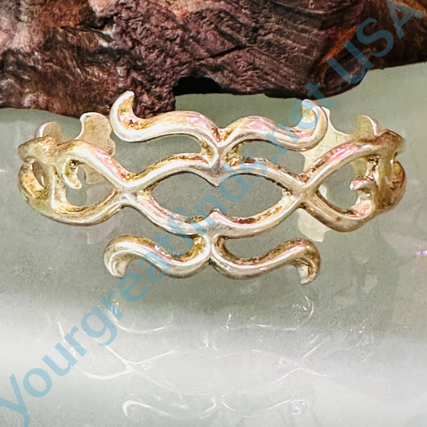 Sterling Silver Navajo Sand Cast Cuff Bracelet by FL Begay - Handmade Native American Jewelry for Women, Boho Fashion Accessory, Perfect for Festivals & Special Occasions