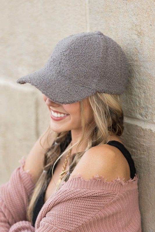 Cozy Boucle Sherpa Teddy Bear Knit Ball Cap - Winter Warm Beanie Hat for Women & Men - Perfect for Outdoor Activities, Hiking, and Cold Weather Fashion