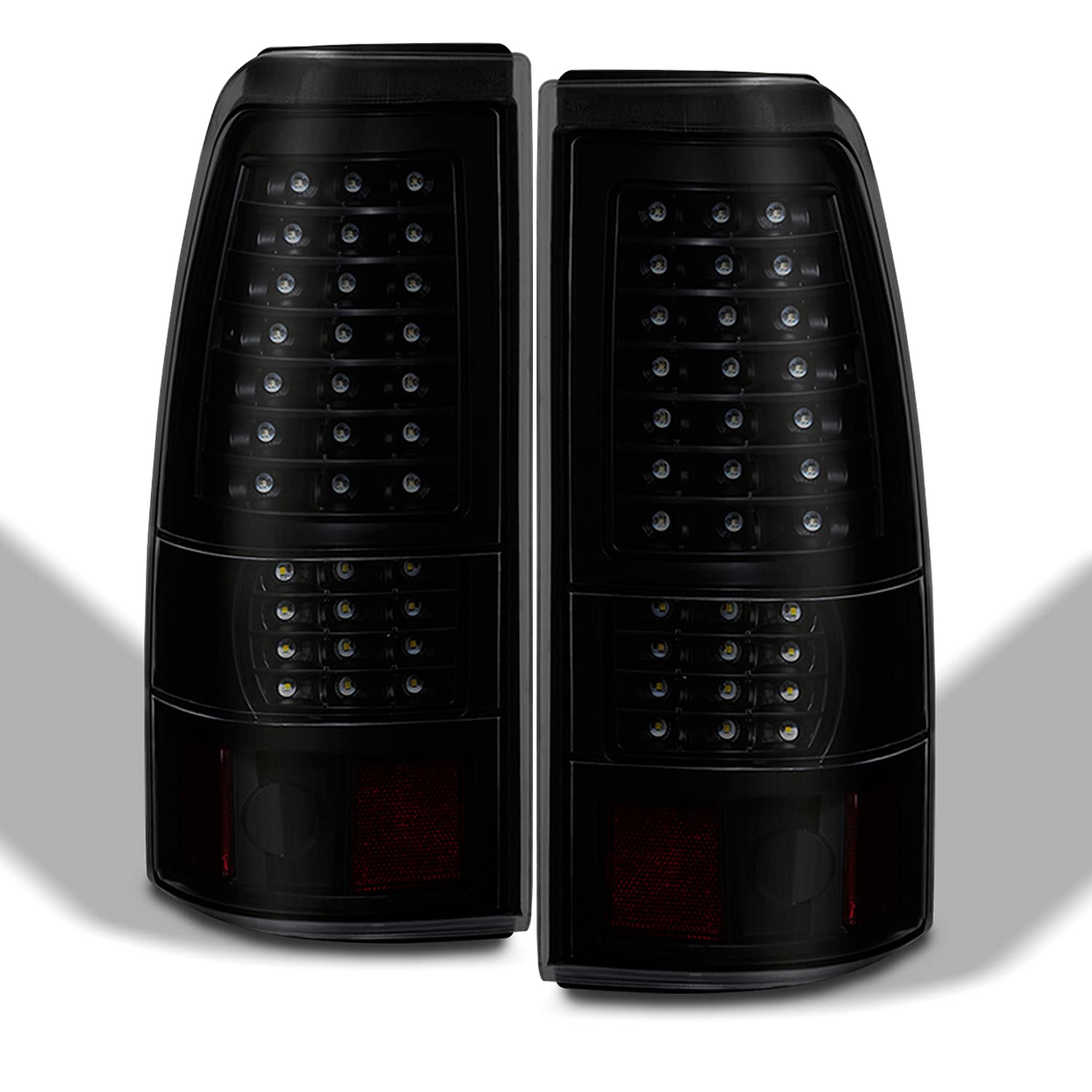 AKKON LED Tail Lights & 3rd Brake Light for 2003-2007 Chevy Silverado 1500/2500/3500 - Smoked Lens Replacement - Upgrade Your Truck's Style & Safety for Night Driving & Off-Road Adventures