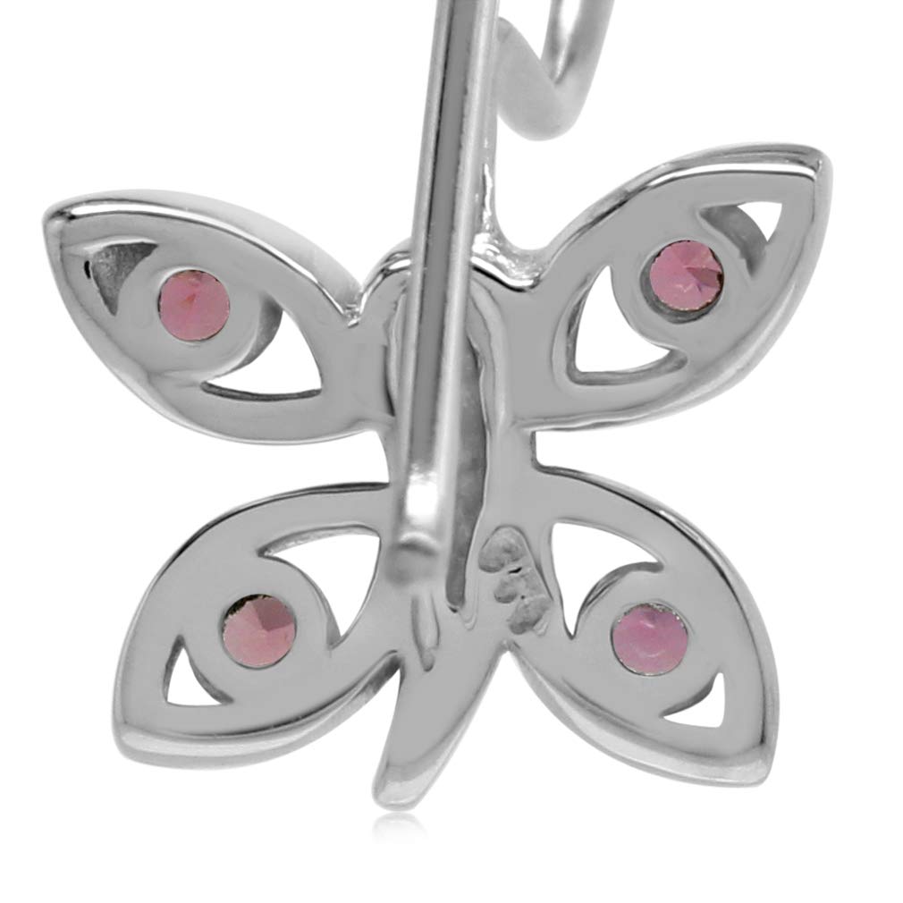 925 Sterling Silver Dragonfly Hook Earrings with Genuine Gemstones | Dainty Boho Jewelry for Women | Perfect for Everyday Wear, Parties & Gifts