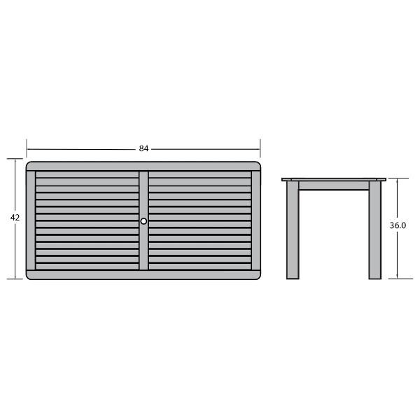 Outdoor Rectangular Counter Height Dining Table - Weather-Resistant Patio Furniture for Backyard, Deck, and Garden Dining - Perfect for Entertaining Guests