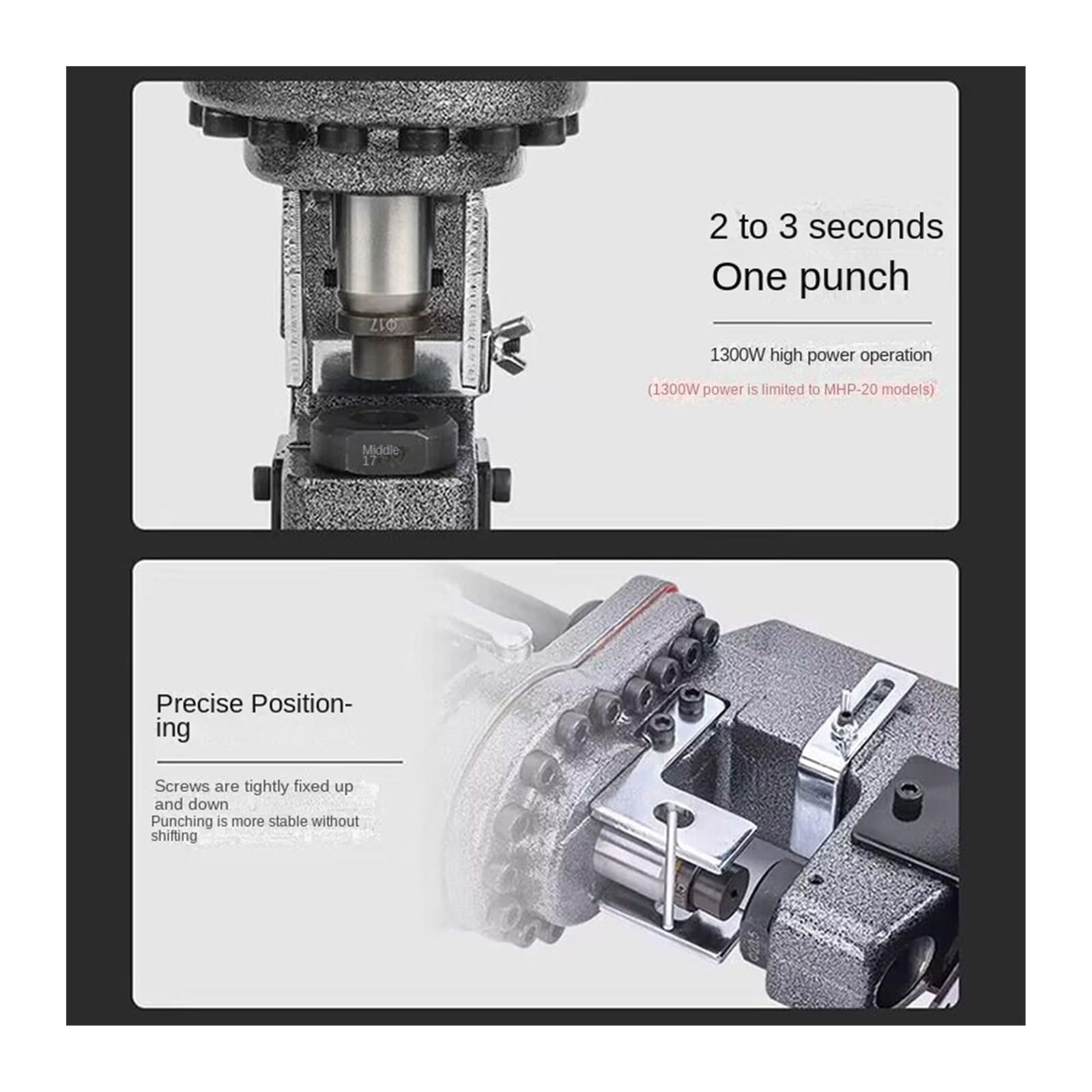 1300W Electric Hydraulic Punching Machine - Heavy Duty Hydraulic Punching Tool for Metalworking, Pipe Fitting & Sheet Metal Fabrication (Industrial & DIY Use)