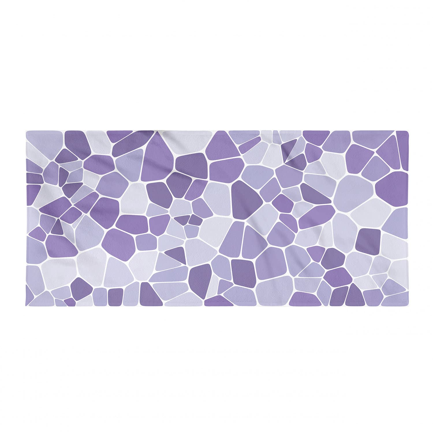 Ambesonne Mosaic Sports Towel - Ultra Soft Lightweight Microfiber, Quick Dry & Highly Absorbent - Perfect for Beach, Yoga, Gym & Outdoor Activities - Blue Violet Ceil Blue Design