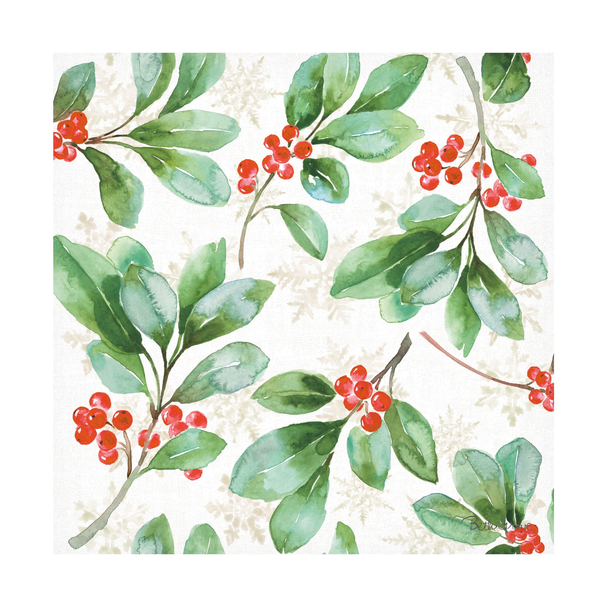 Beth Grove 'Holiday Flora Pattern VA' Canvas Wall Art - Floral Botanical Painting for Living Room, Bedroom & Office Decor