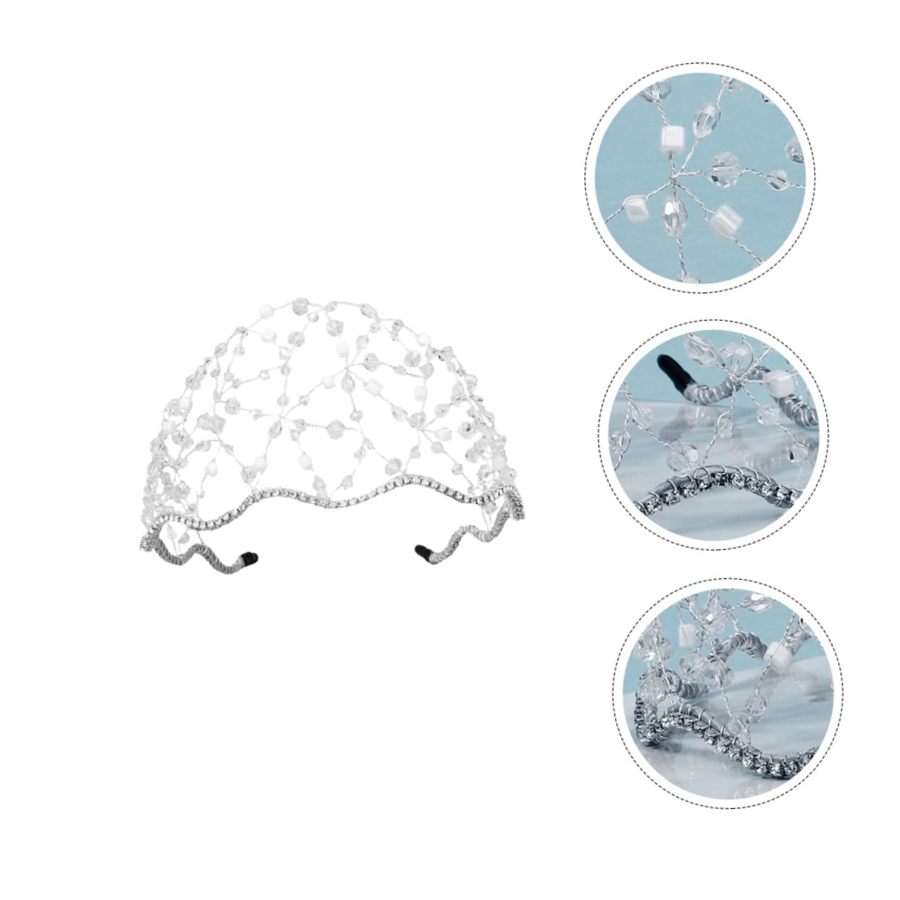 Minkissy 2 Pack Rhinestone Mesh Headbands - Sparkling Wedding Hair Accessories for Brides, Prom, Pageants & Special Occasions | Elegant Hair Crowns & Hairpieces for Women's Formal Events