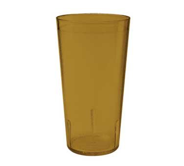 GET 6616-1-A Textured Amber 16 Oz Insulated Tumbler with Lid and Straw - 72 Pack Case - Perfect for Iced Coffee, Smoothies & Cold Drinks at Home, Office or Travel
