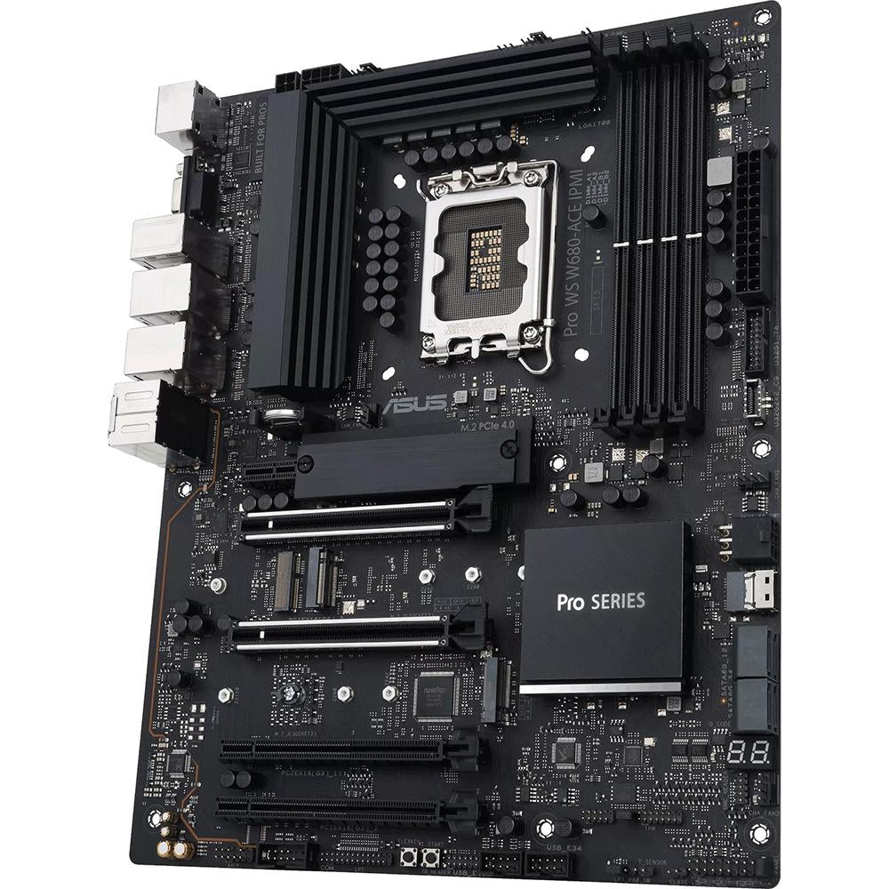 ASUS Pro WS W680-ACE IPMI Motherboard - Intel W680 Chipset, LGA 1700 Socket, DDR5 Support for Workstations & Servers | Ideal for Professional Content Creation, 3D Rendering & Data Centers