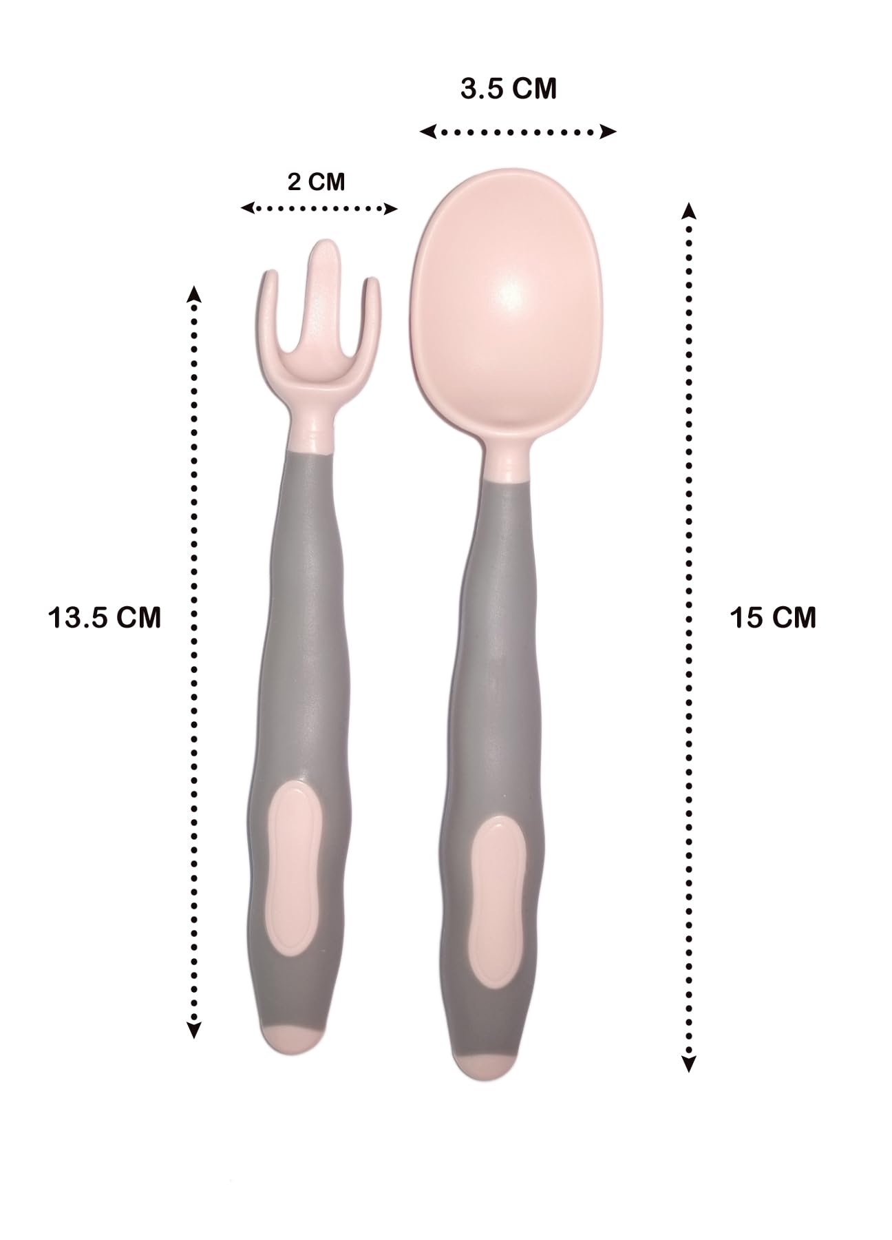 Kritiu Baby Teether and Spoon Set - BPA-Free Silicone Teething Toys & Infant Feeding Spoons - Safe Baby Essentials for 6+ Months (Peach) - Perfect for Soothing Sore Gums and First Solid Foods