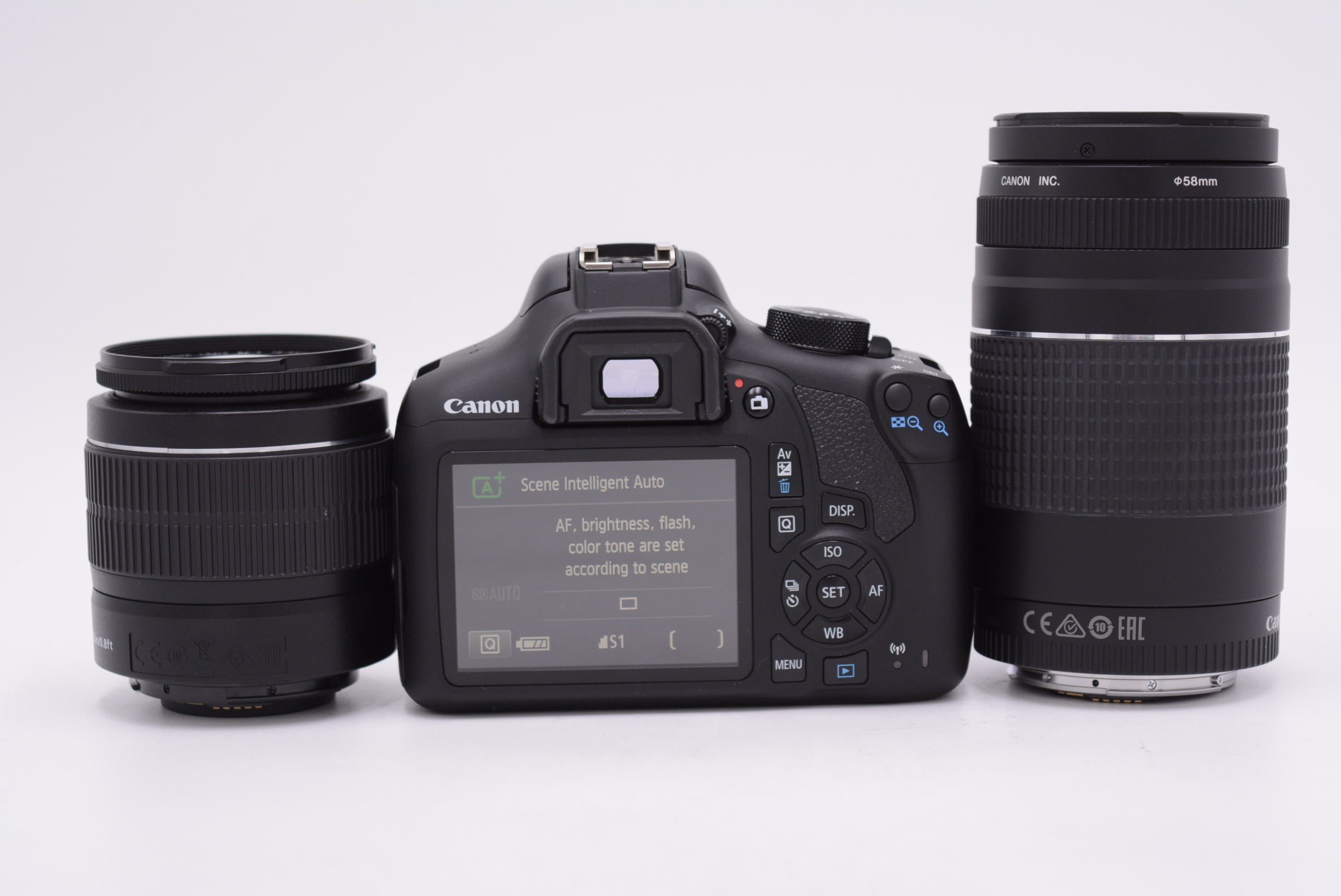 Canon EOS Rebel T5 DSLR Camera Bundle with EF-S 18-55mm & 75-300mm III Lenses - Used (AS IS) - Perfect for Photography Enthusiasts, Travel & Portrait Shots
