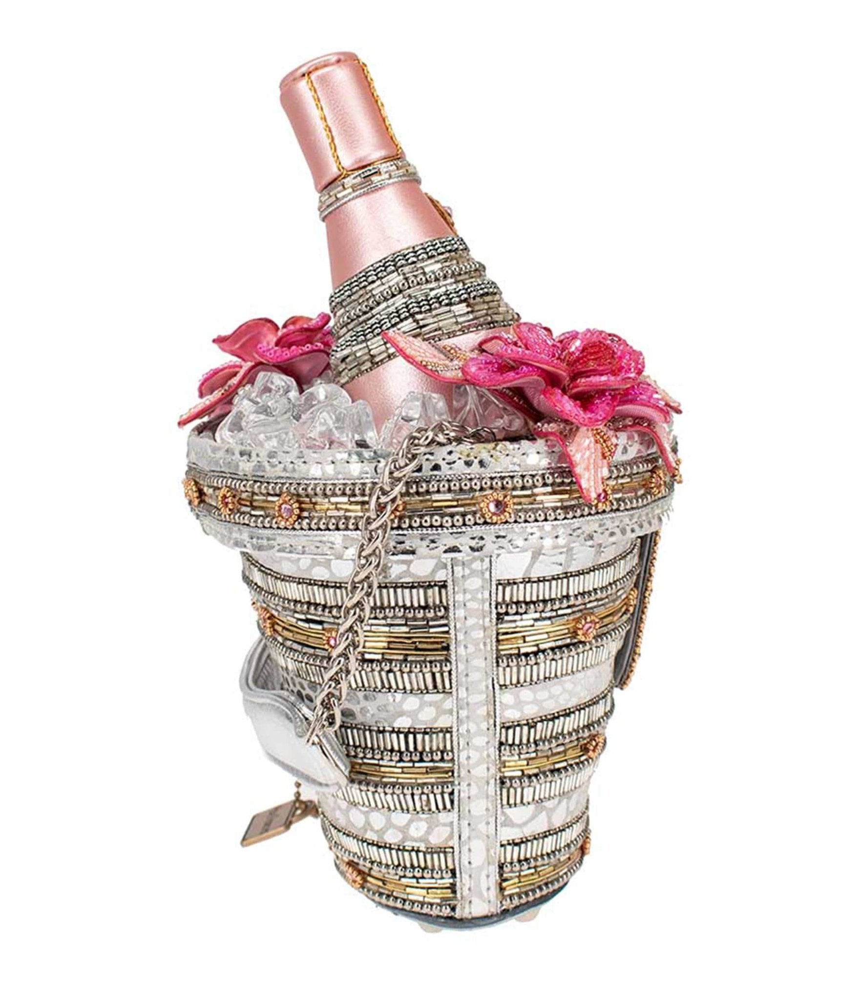 Mary Frances Champagne On Ice Handbag - Elegant Evening Clutch for Parties, Weddings & Special Events