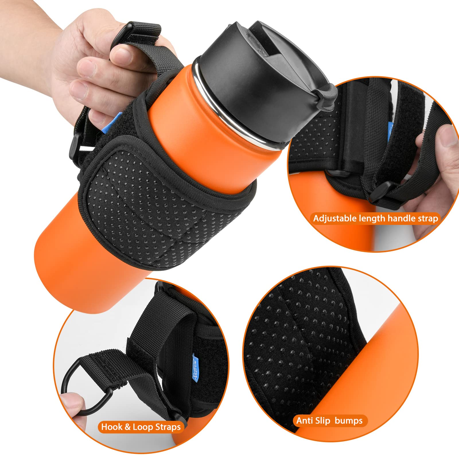 Xxerciz Adjustable Water Bottle Holder with Shoulder Strap - Universal Bottle Sling for Walking, Hiking & Camping - Perfect for Outdoor Activities, Gym & Travel