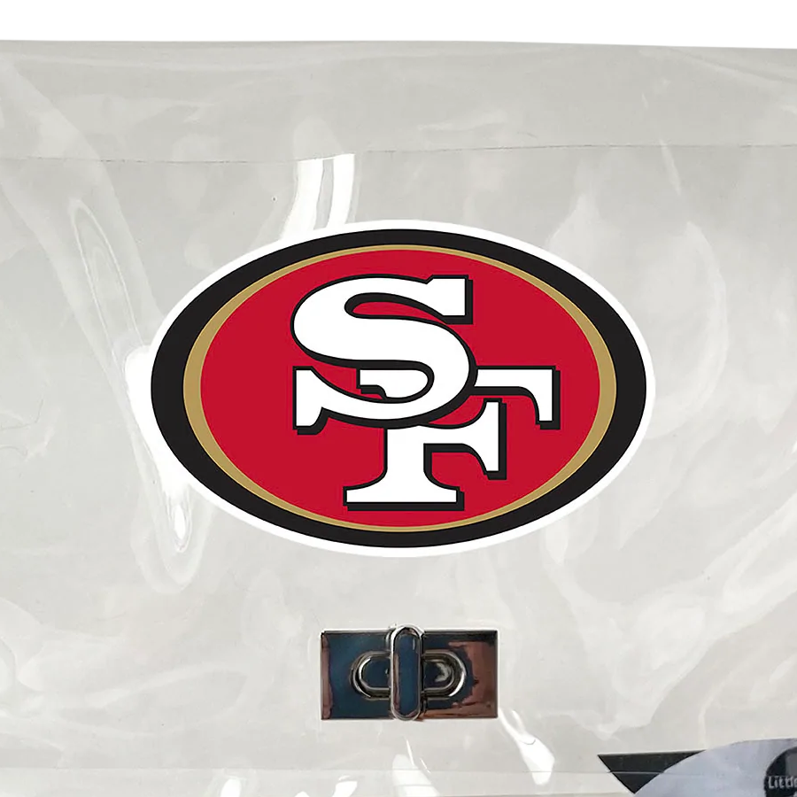 San Francisco 49ers Clear Stadium Approved NFL Envelope Purse for Women - Perfect for Football Games, Concerts & Events