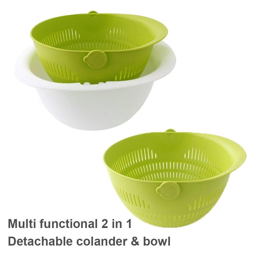 Multi-Function Reverse Mixing Bowl with Strainer Colander - Orange Food Prep Bowl for Baking, Cooking & Straining | Korean-Made Kitchen Essential for Easy Meal Prep & Healthy Cooking
