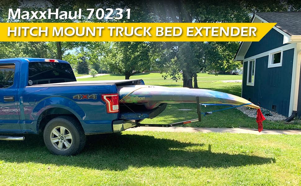MaxxHaul 70231 Black Hitch Mount Truck Bed Extender - 37
