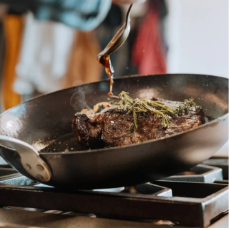Premium Seasoned Carbon Steel Frying Pan - 12 Inch Professional Skillet for Searing, Sautéing & Frying - Perfect for Home Kitchen & Restaurant Use