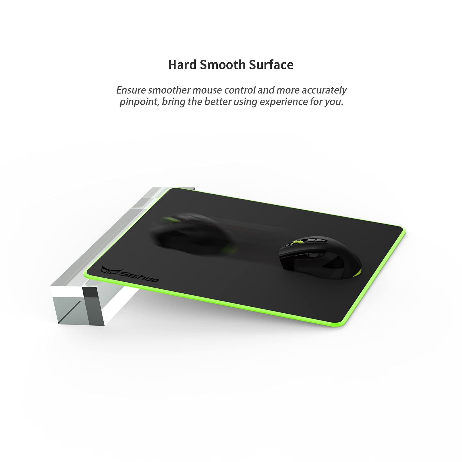 Premium Esports Hard Mouse Pad - Ultra Smooth Plastic Resin Surface, Waterproof & Odorless - Fast & Precise Control for Gaming & Office Use - Perfect for PC, Laptop, Workstation & Competitive Gaming