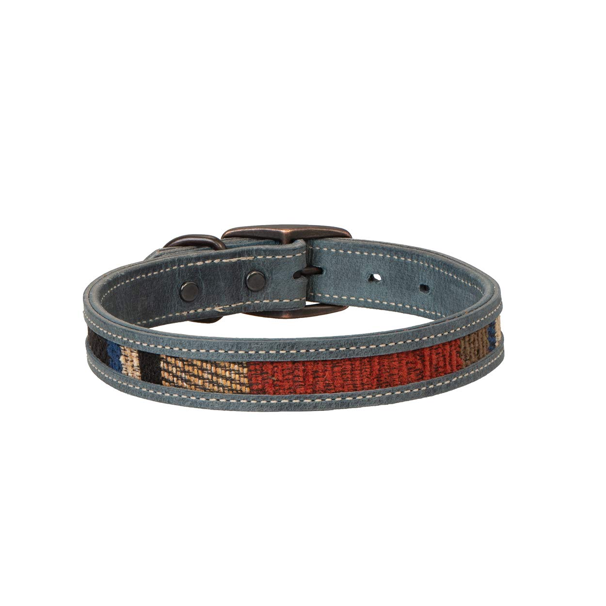 Premium Indigo Sky Dog Collar - Adjustable Nylon Pet Collar with D-Ring, Reflective Strip & Name Tag Slot - Perfect for Walking, Training & Outdoor Adventures